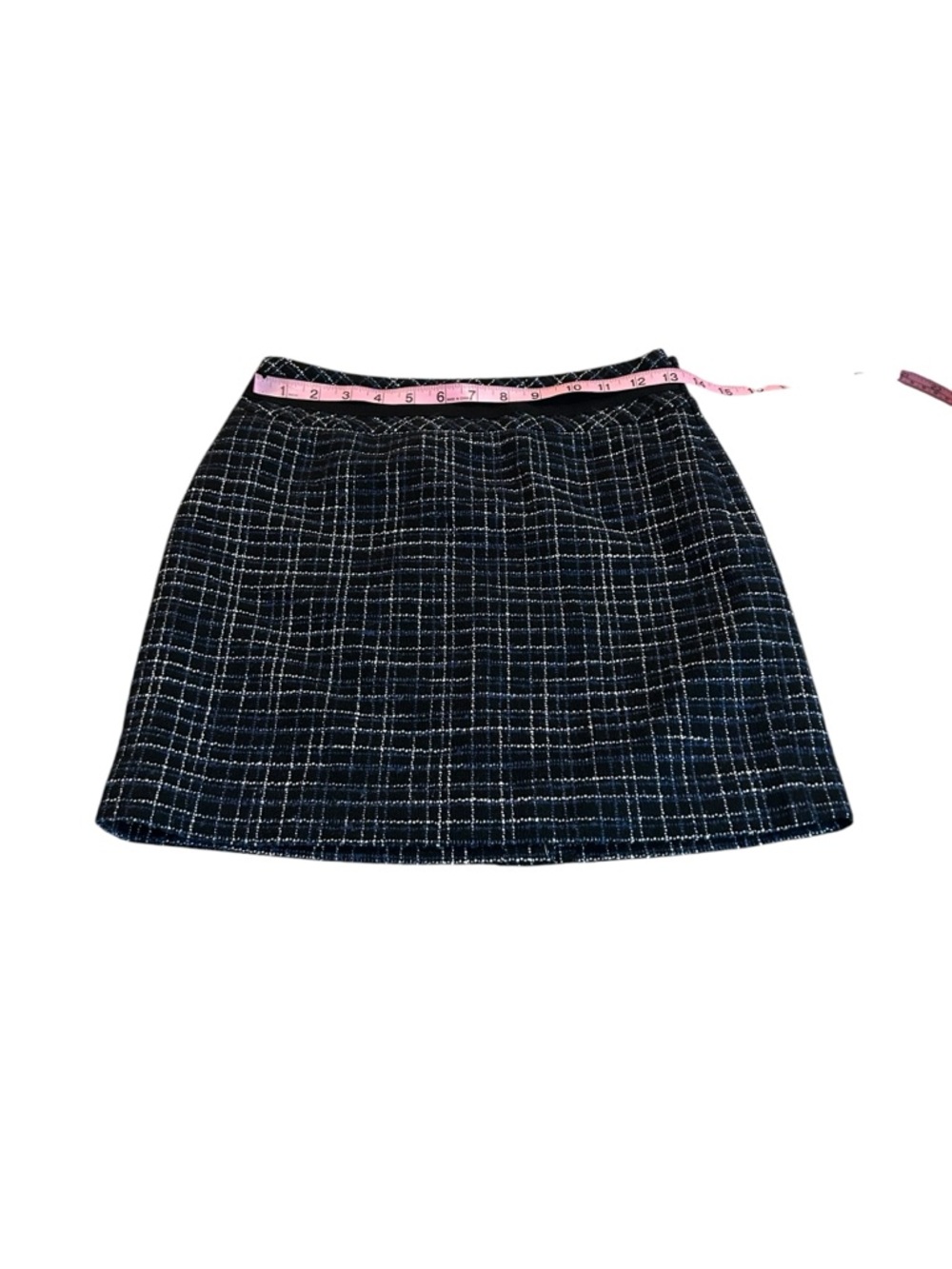 LOFT Black and blue tweed Mini Skirt - Picture 3 of 4